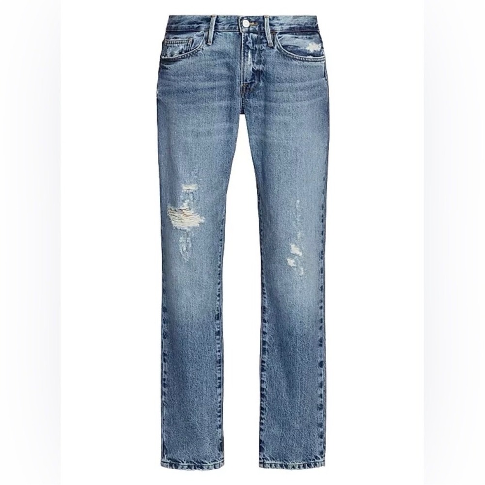 FRAME L'Homme Slim Bluejay Rips Distressed Jeans Men's Size 34